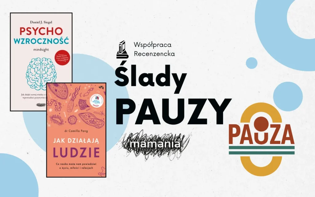 okładki recenzowanych książek. Obok napis "ślady pauzy"