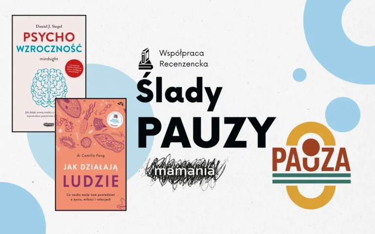 okładki recenzowanych książek. Obok napis "ślady pauzy"