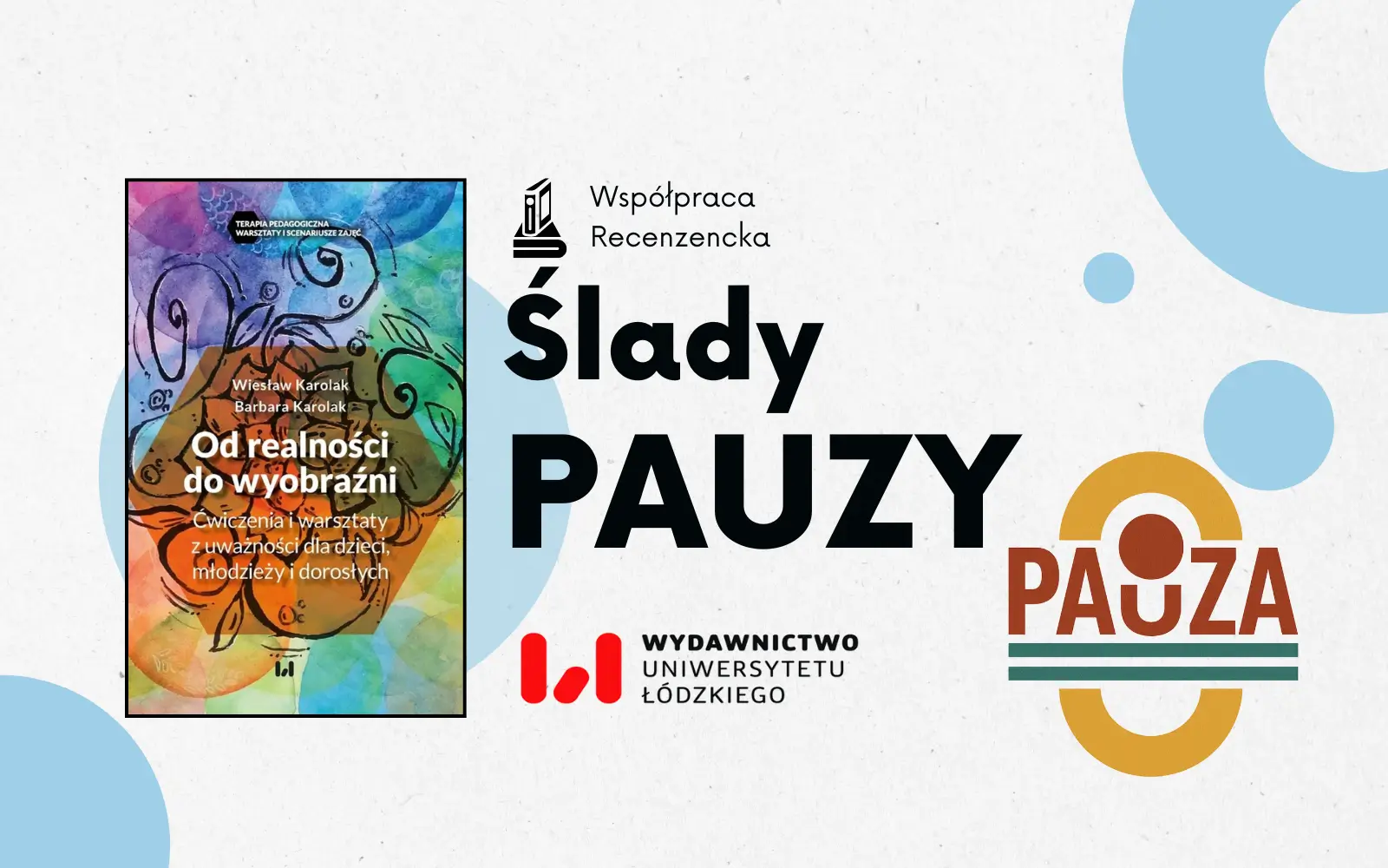 książka "od realności do wyobraźni". Obok napis ślady pauzy