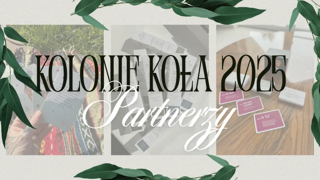 napis "kolonie koła 2025 - partnerzy", w tle otrzymane prezenty