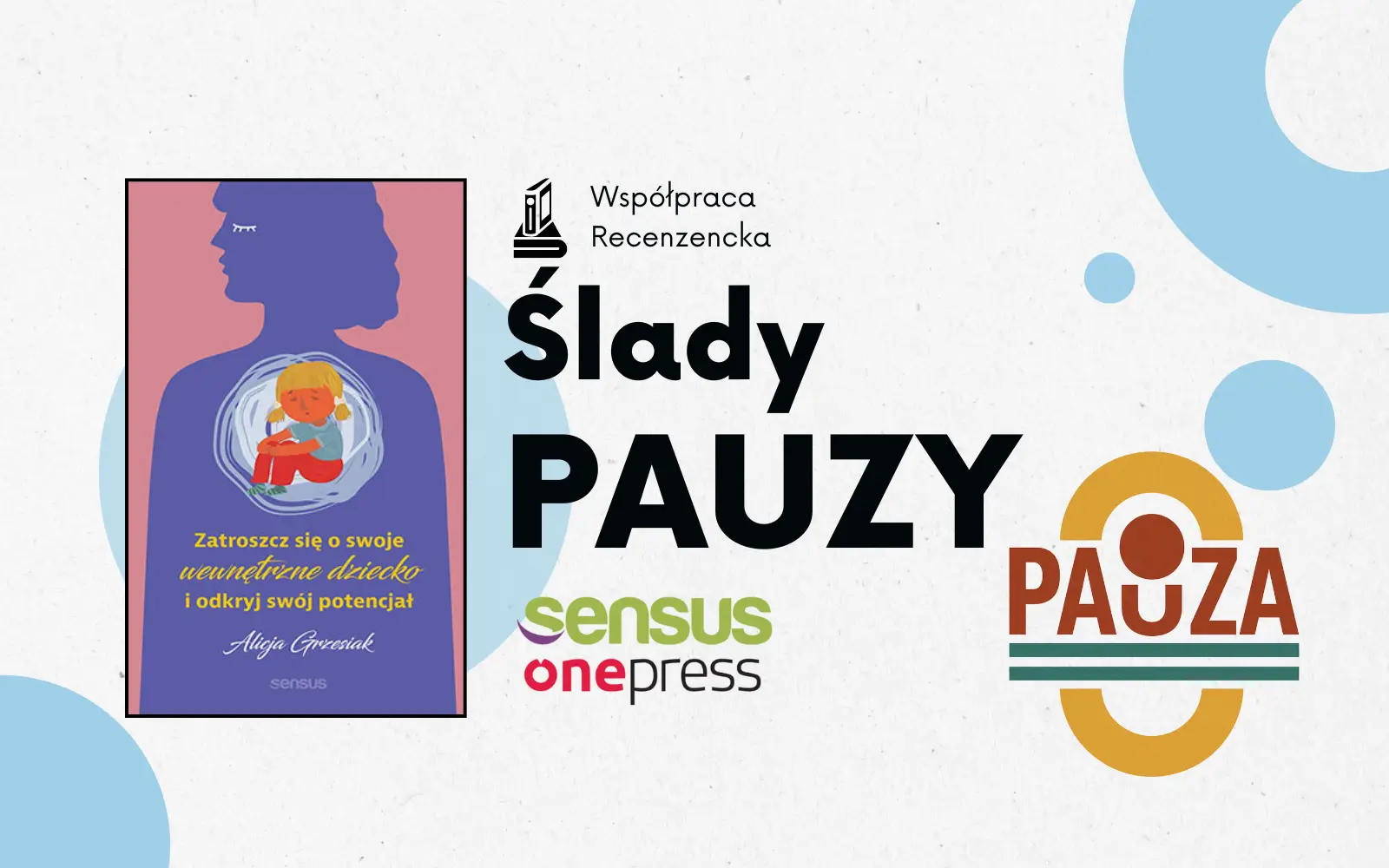 okładka recenzowanej książki, obok napis ślady pauzy