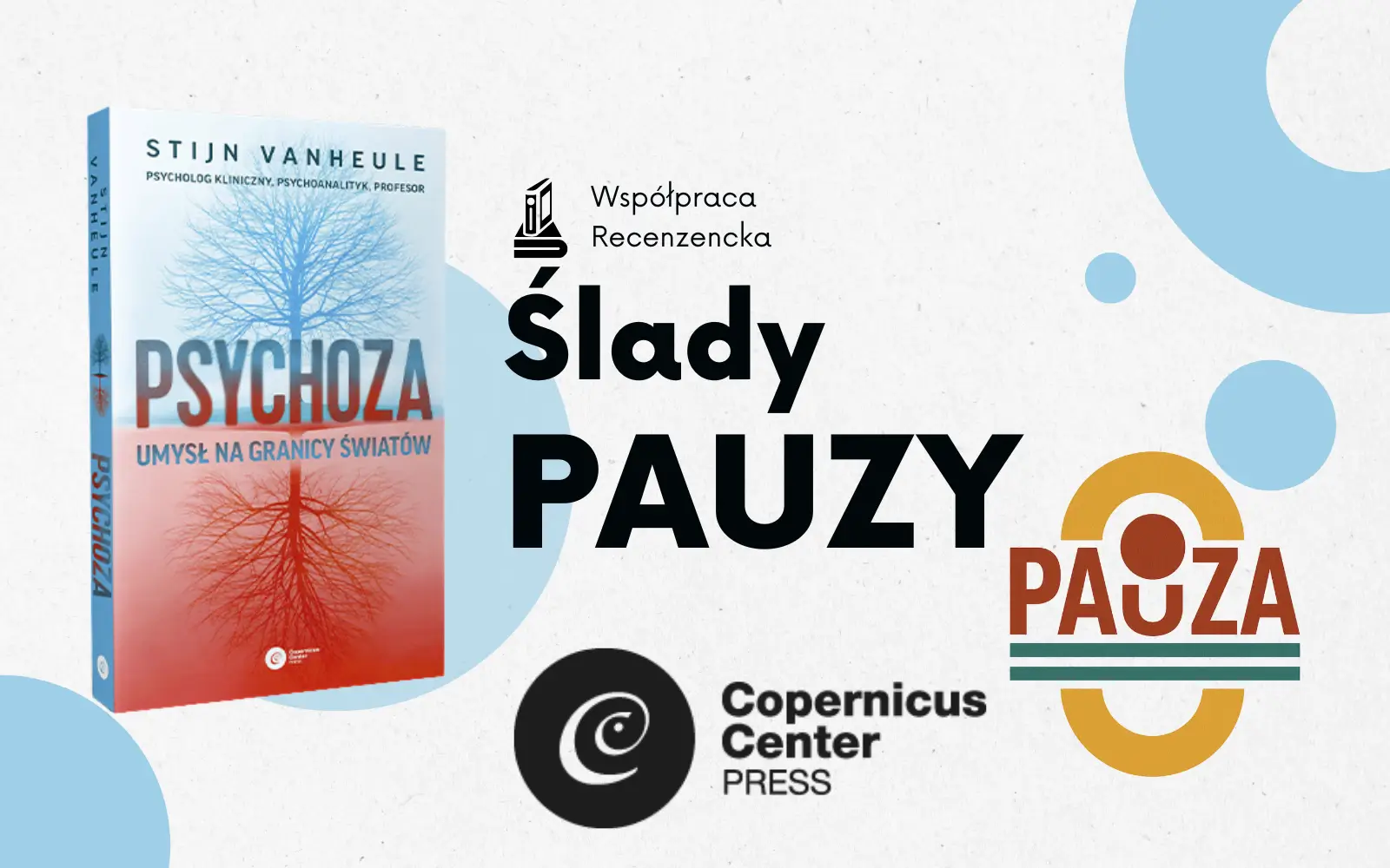 okladka książki "psychoza" i obok napis ślady pauzy