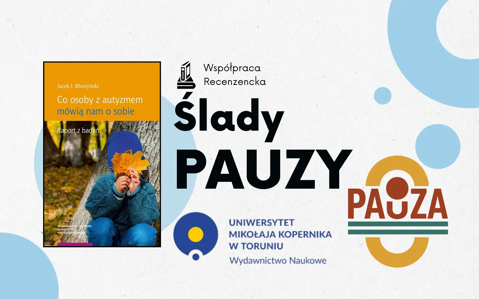 okładka recenzowanej książki, obok napis "ślady pauzy"